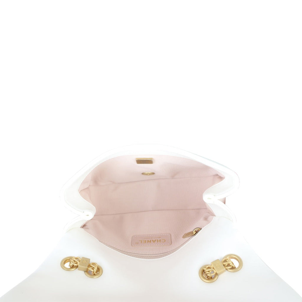 Chanel Looping Chain Flap Bag | White