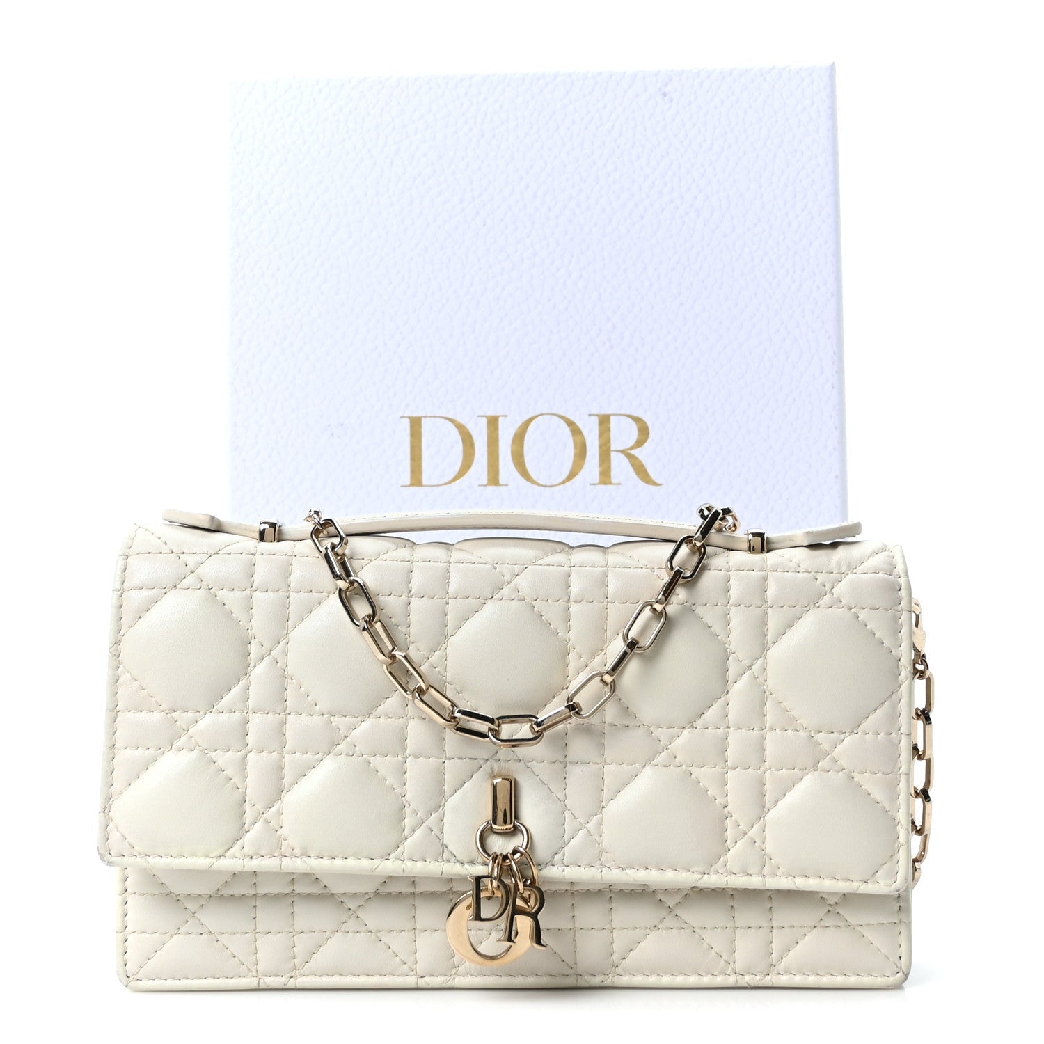 Lambskin Cannage Mini My Dior Bag Latte
