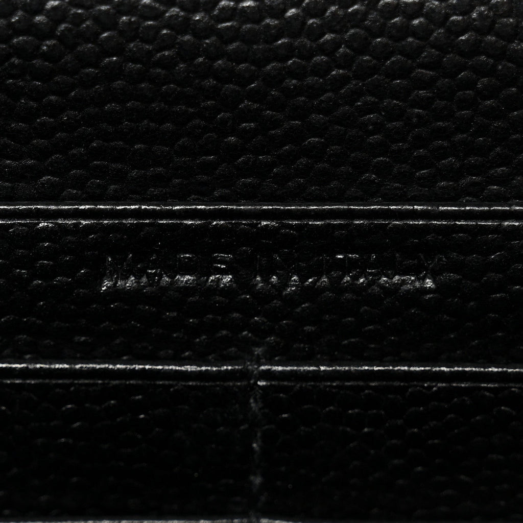 Grain De Poudre Matelasse Chevron Monogram Chain Wallet  Black