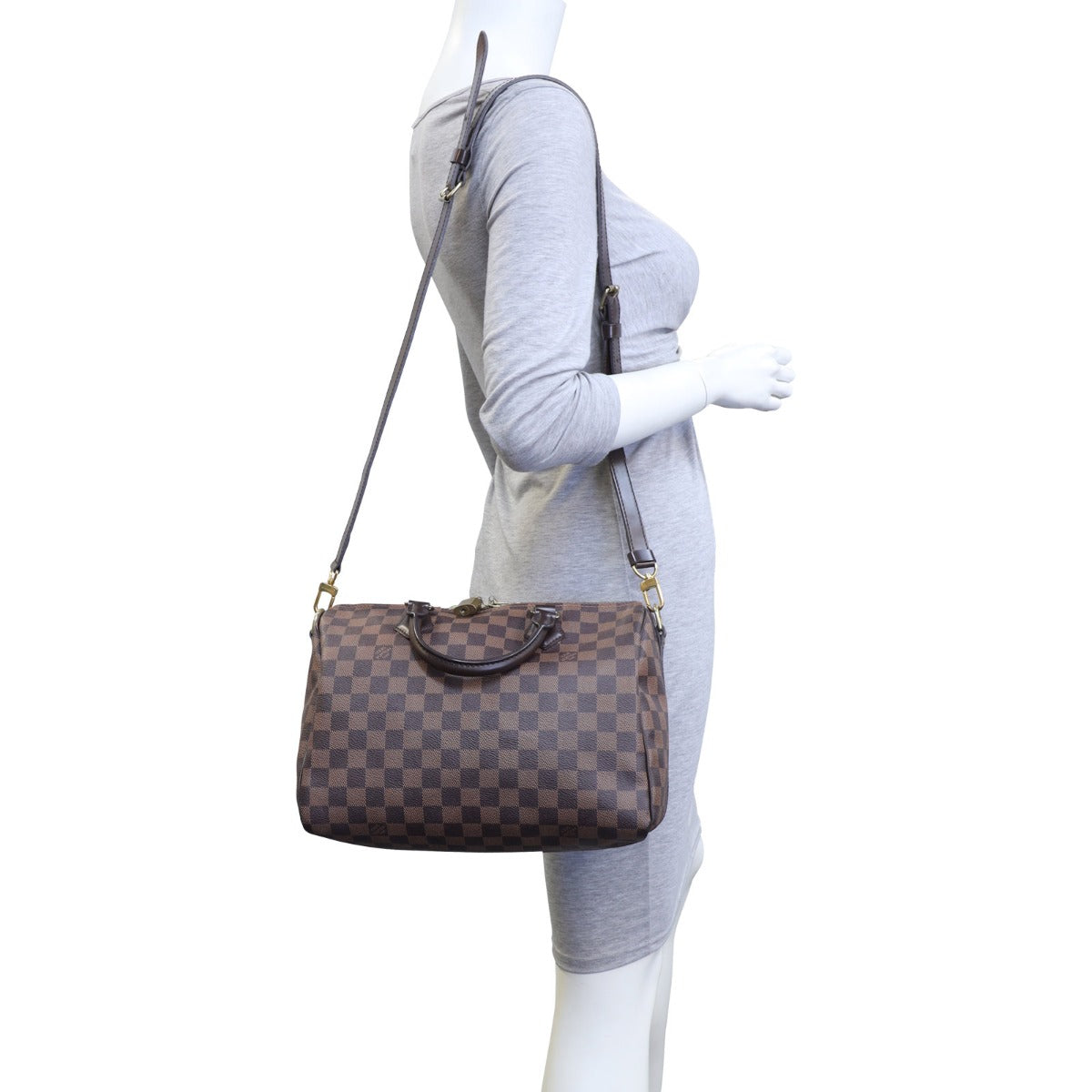 Louis Vuitton Speedy 30 Bandouliere Damier Ebene