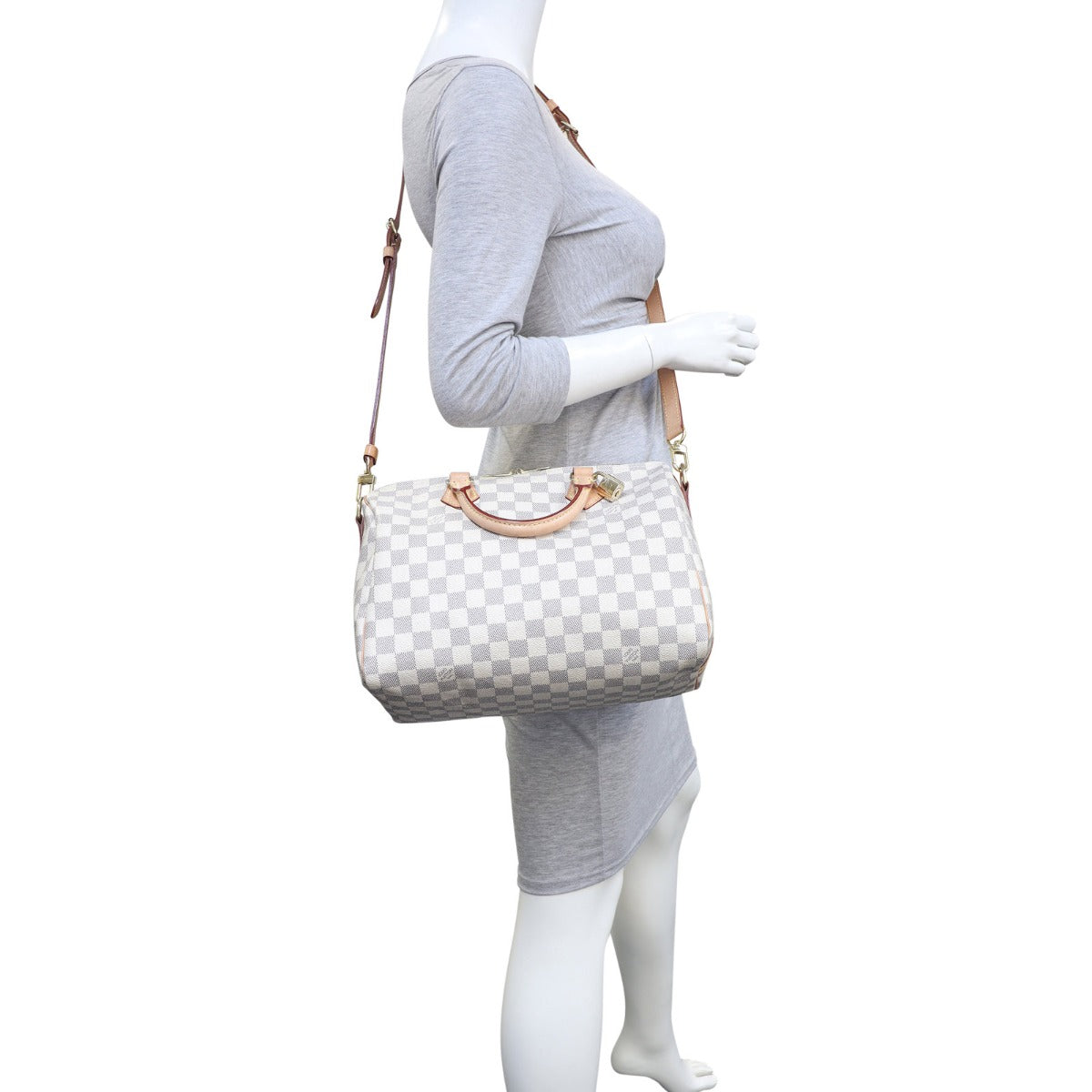 Louis Vuitton Speedy 30 Bandouliere Damier Azur