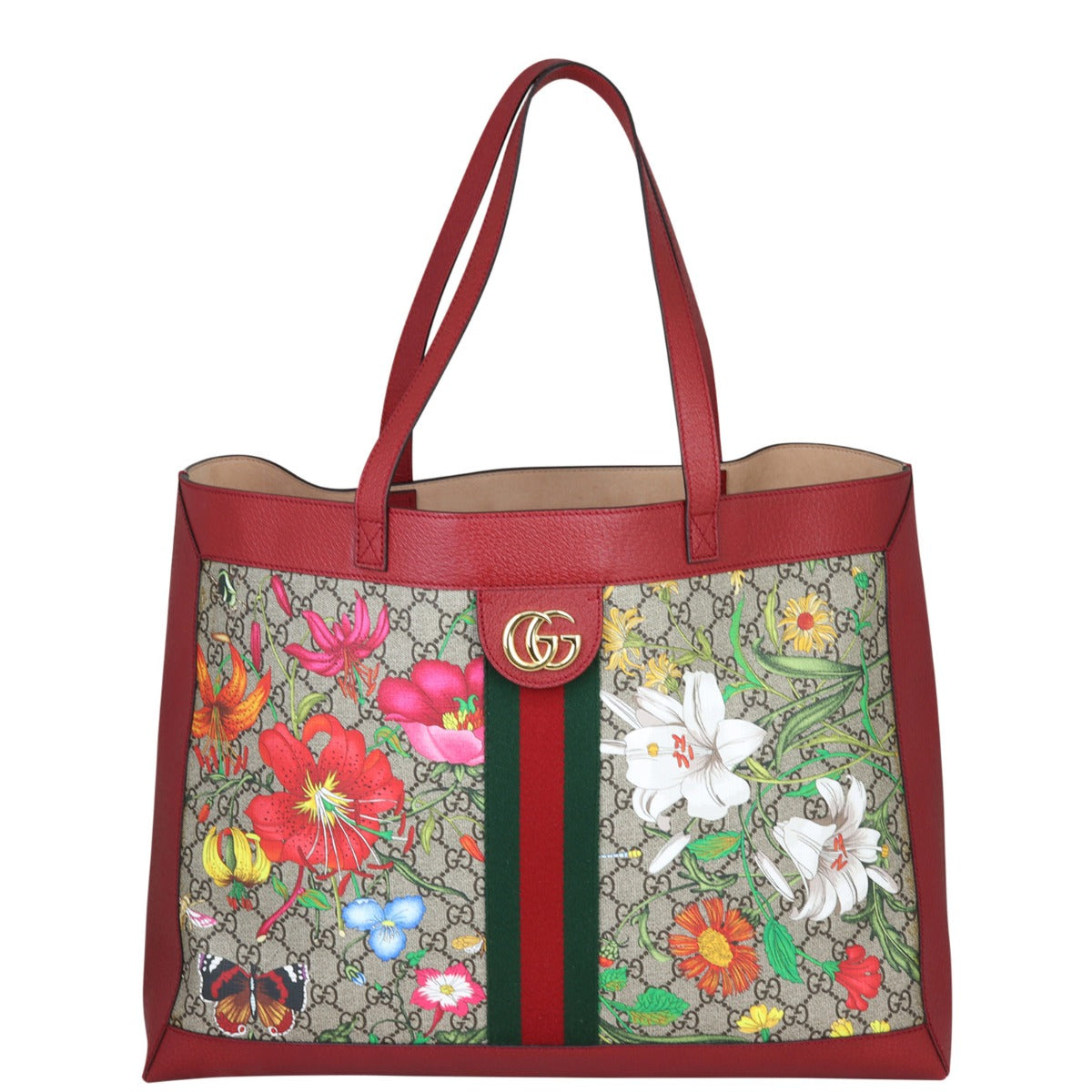 Gucci Flora GG Supreme Ophidia Large Tote