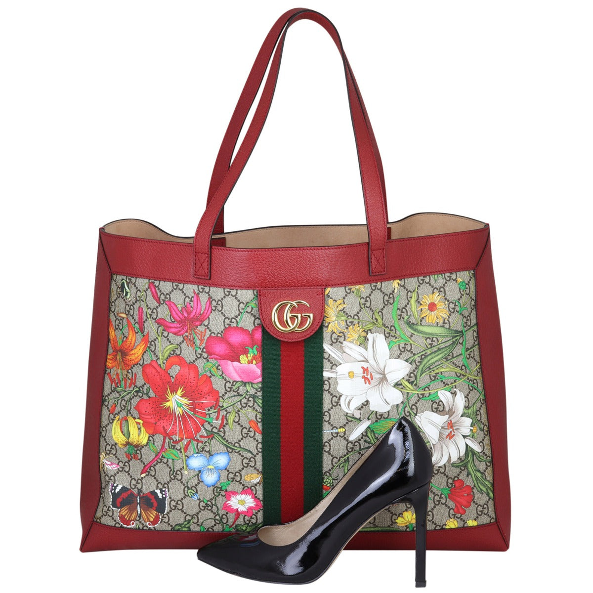 Gucci Flora GG Supreme Ophidia Large Tote