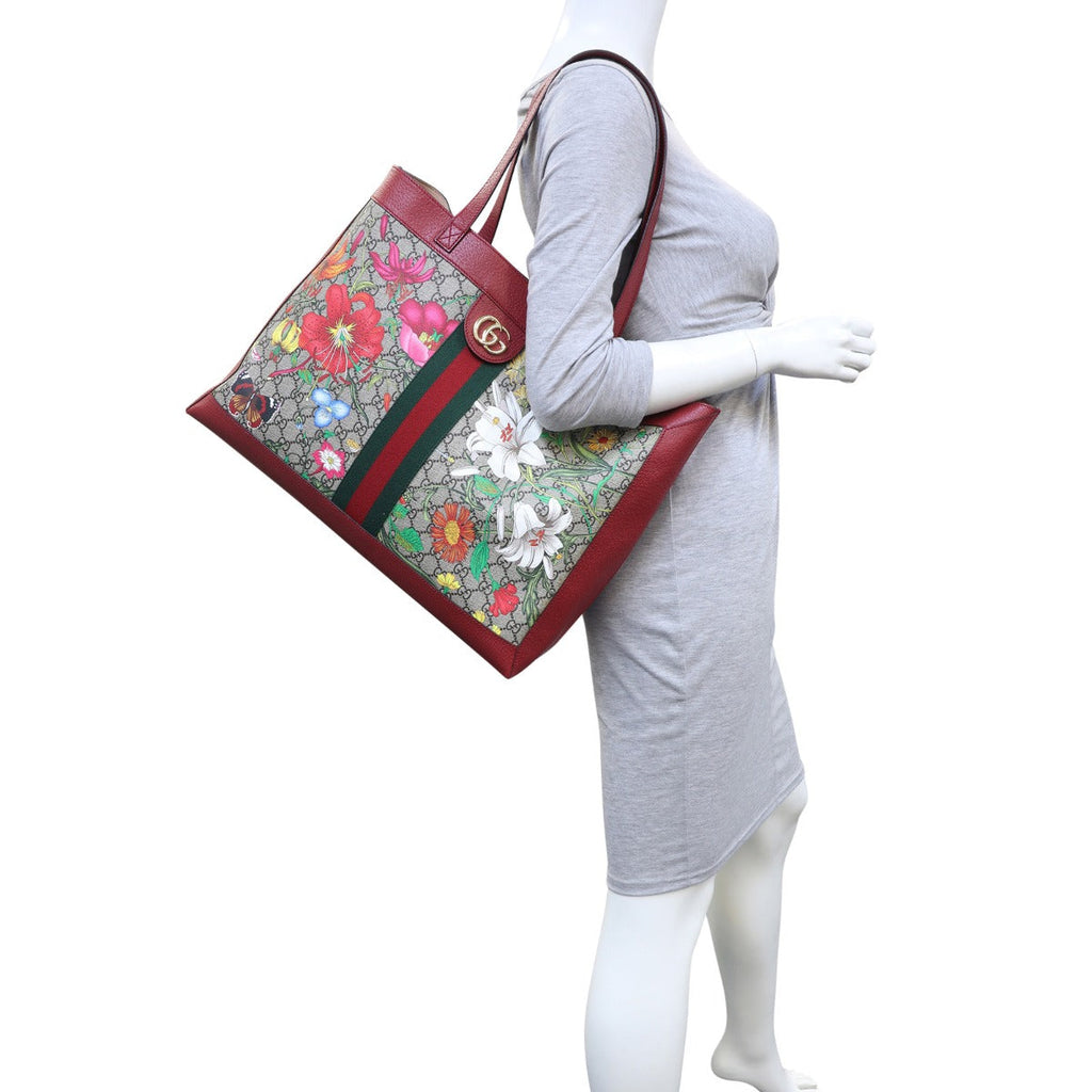Gucci Flora GG Supreme Ophidia Large Tote