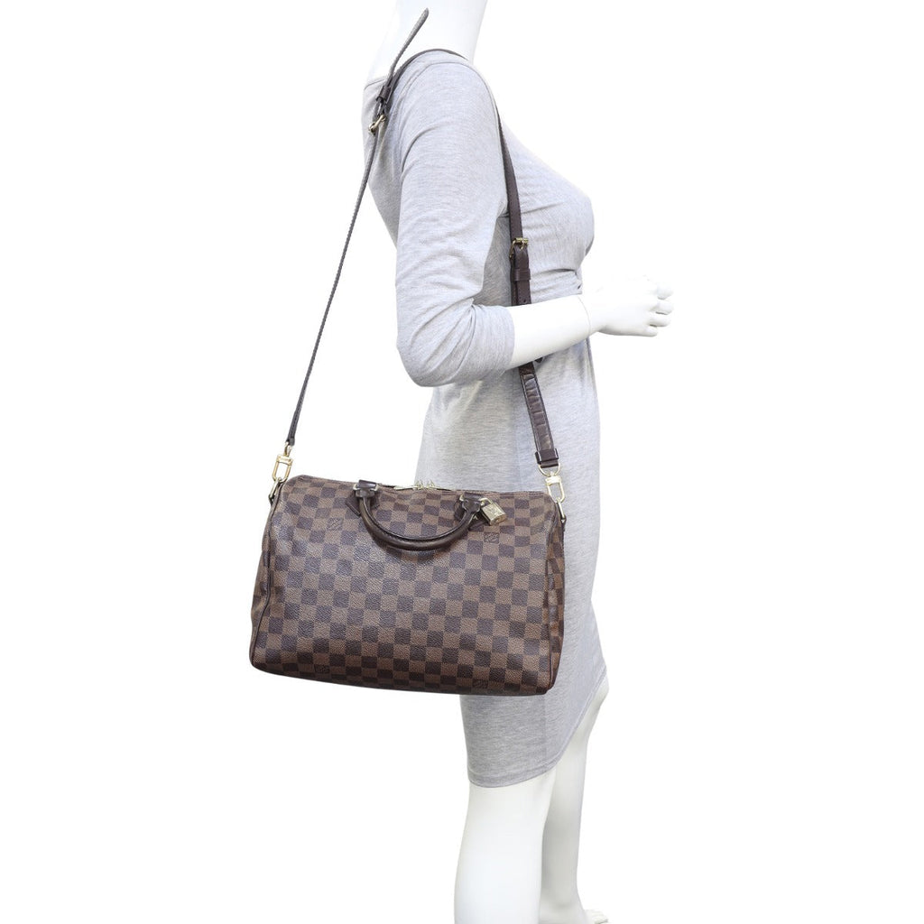 Louis Vuitton Speedy 30 Bandouliere Damier Ebene
