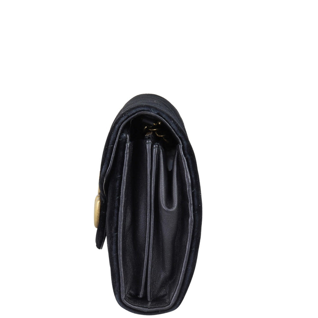Gucci GG Marmont Matelasse Velvet Chain Wallet