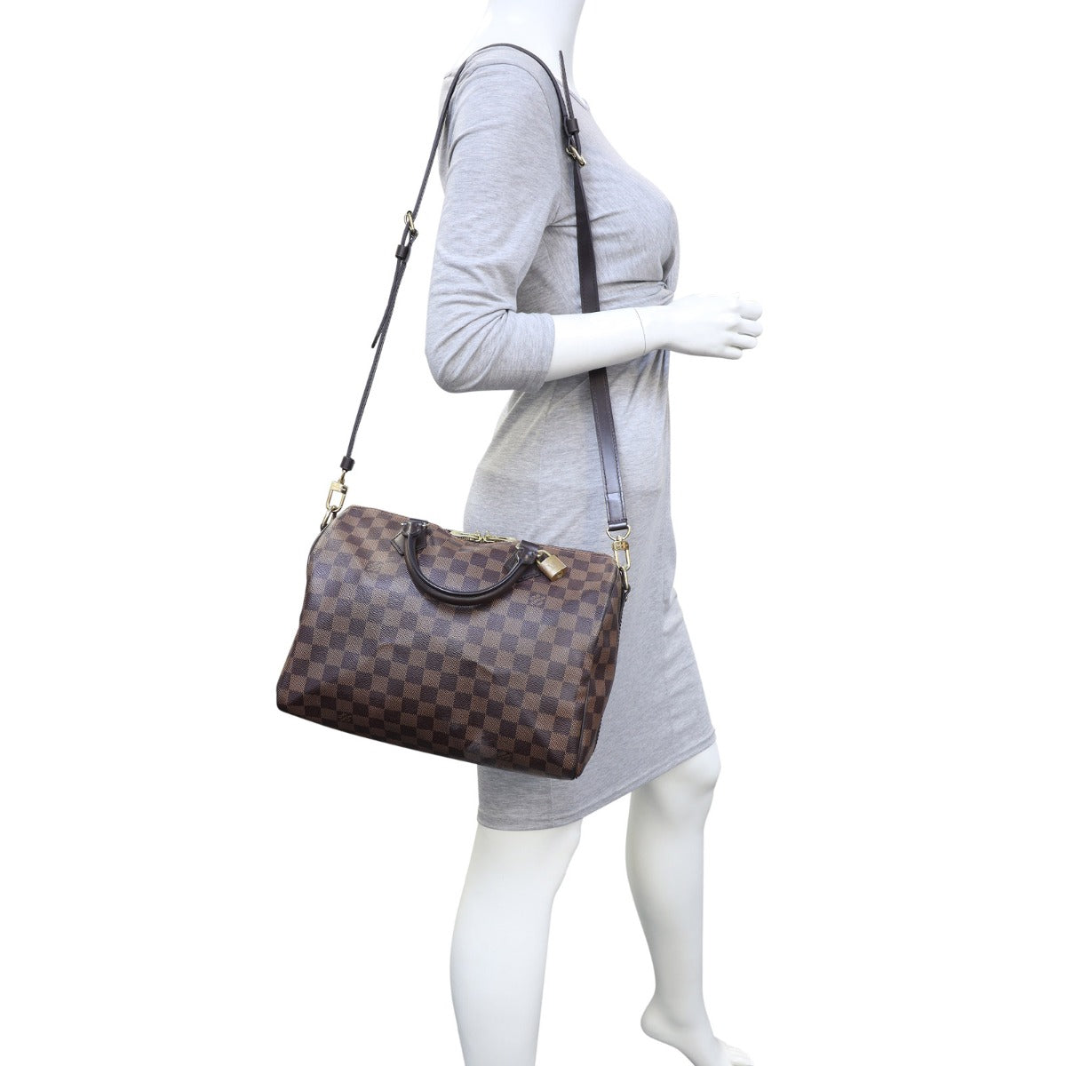 Louis Vuitton Speedy 30 Bandouliere Damier Ebene