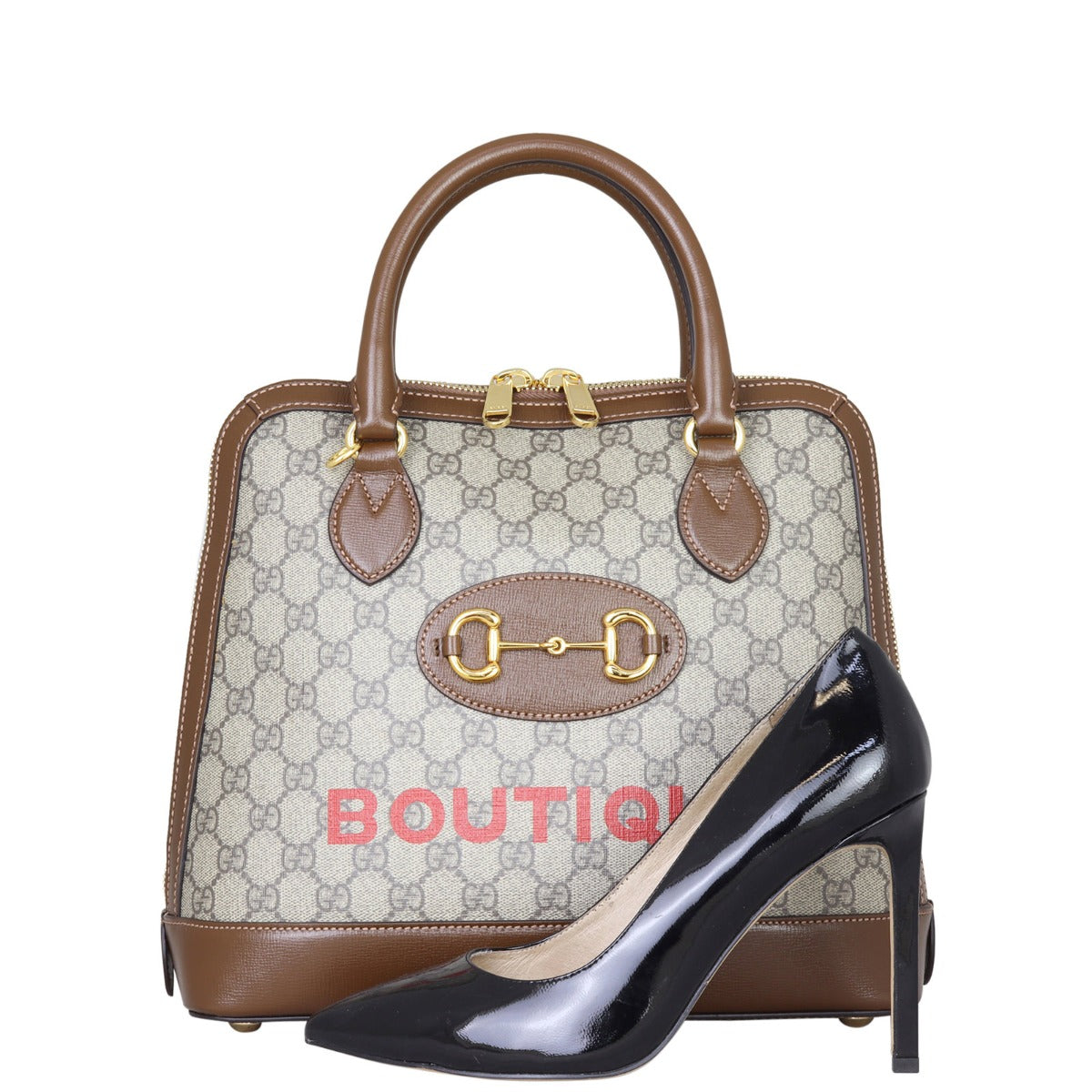 Gucci GG Supreme 1955 Horsebit Top Handle Bag Medium