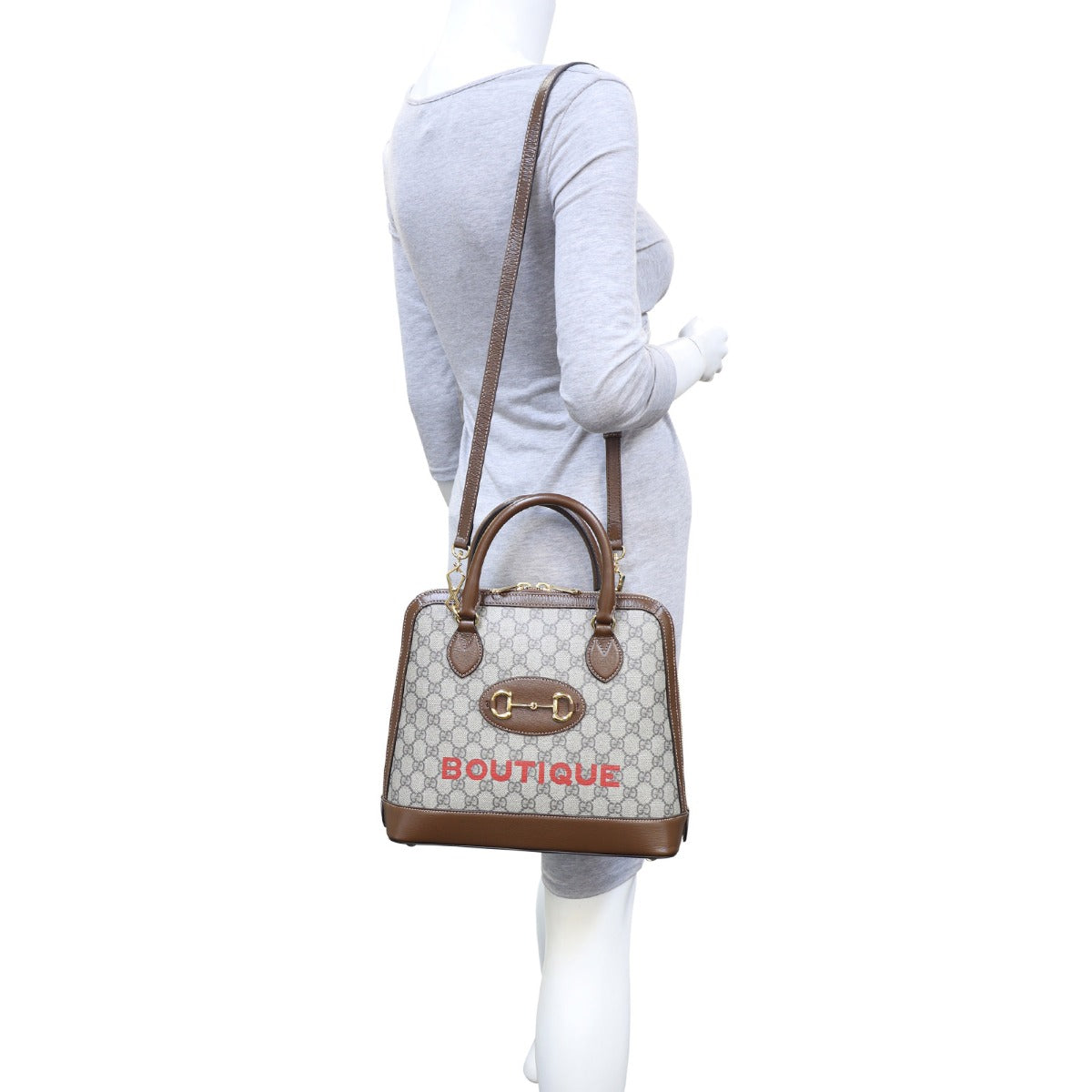 Gucci GG Supreme 1955 Horsebit Top Handle Bag Medium