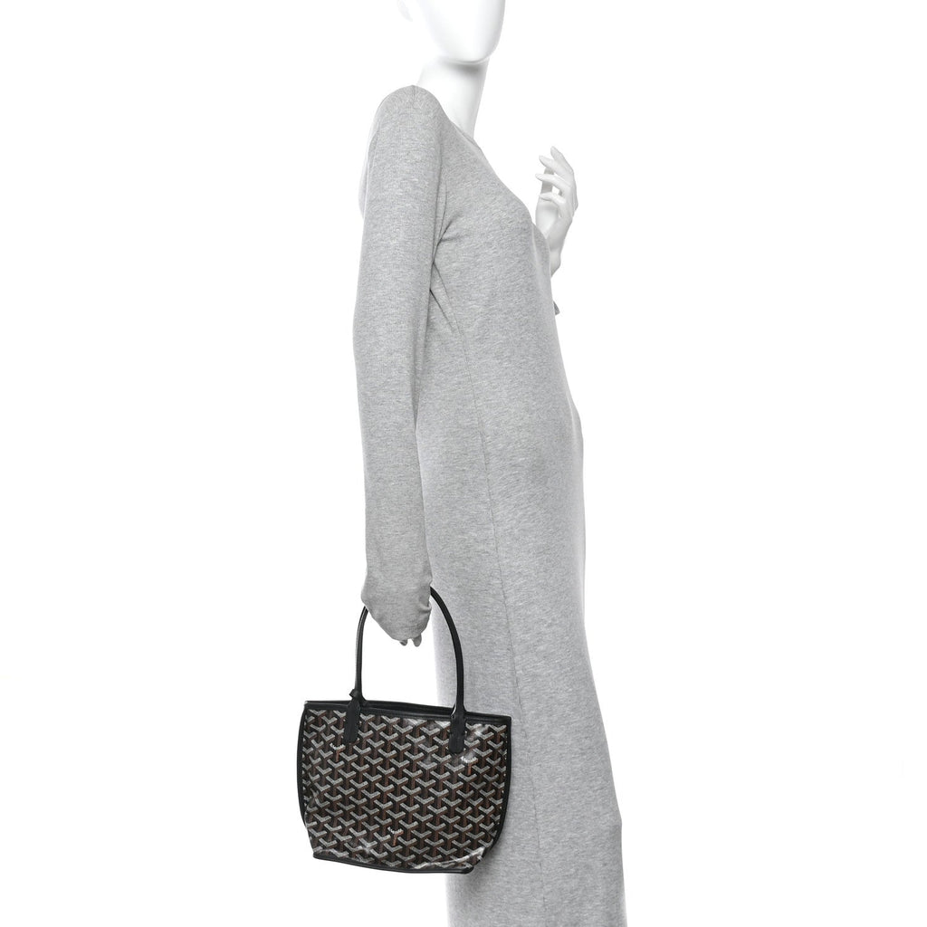 Goyardine Reversible Mini Anjou Black