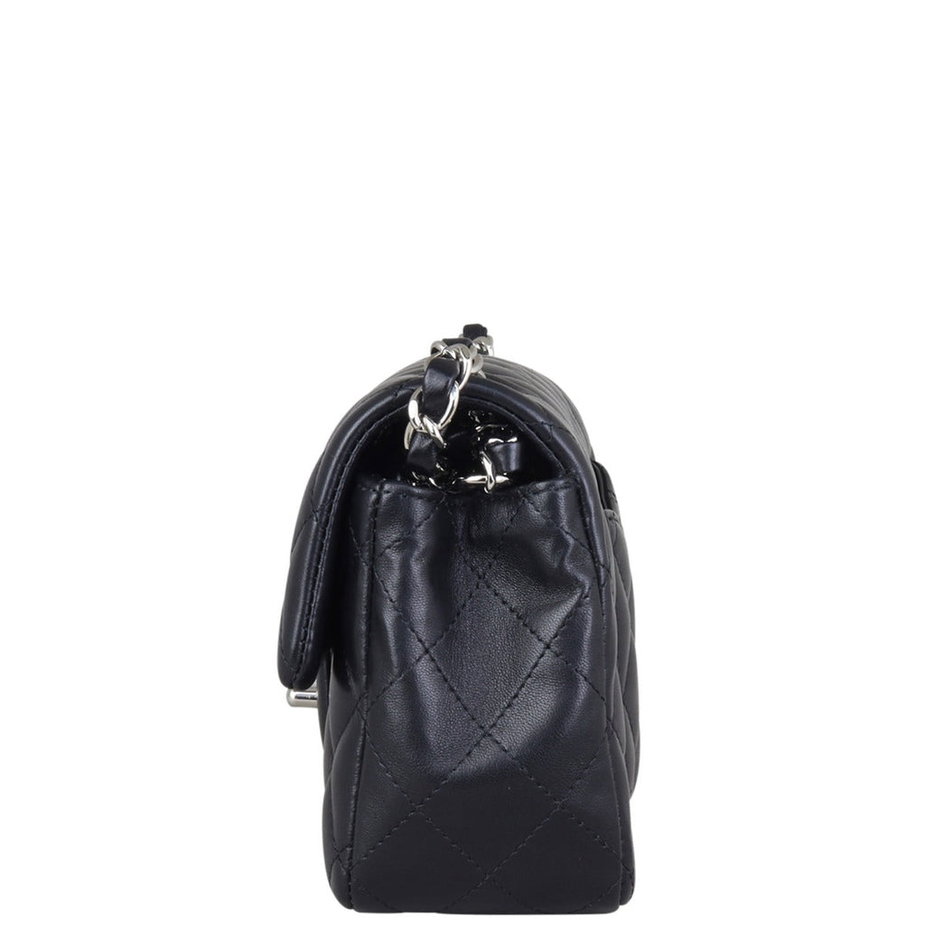 Chanel Classic Flap Mini Rectangular Bag | Black Lambskin SHW