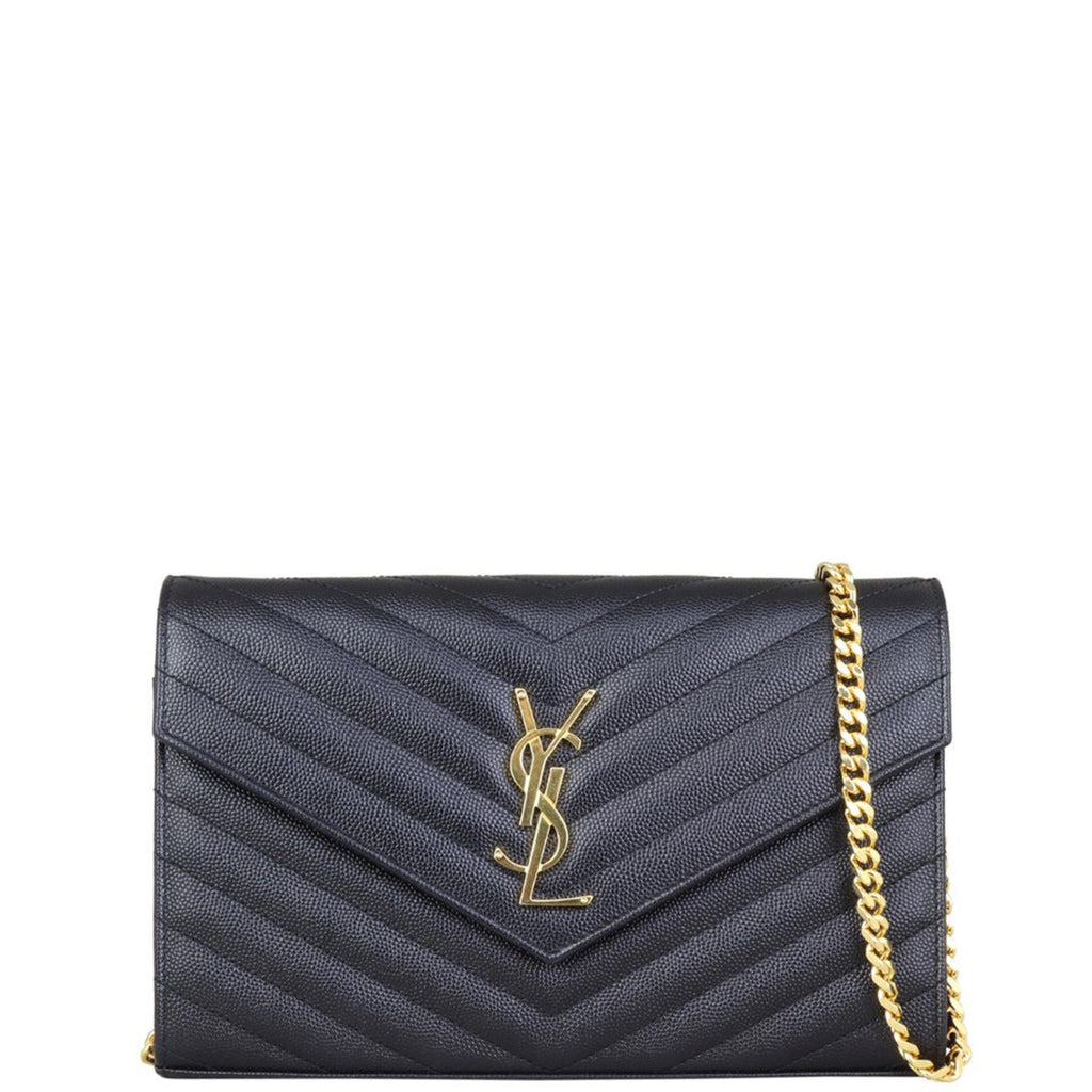 Saint Laurent Monogram Envelope Chain Wallet