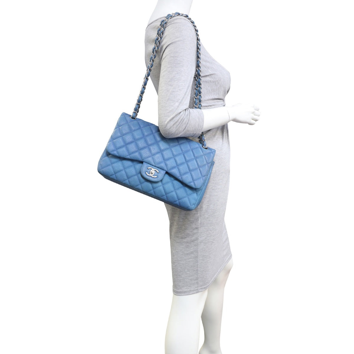 Chanel Classic Double Flap Jumbo | Blue