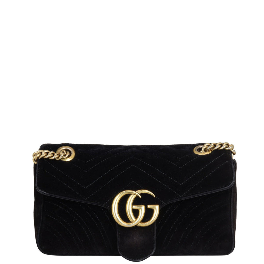 Gucci GG Marmont Small Velvet Shoulder Bag