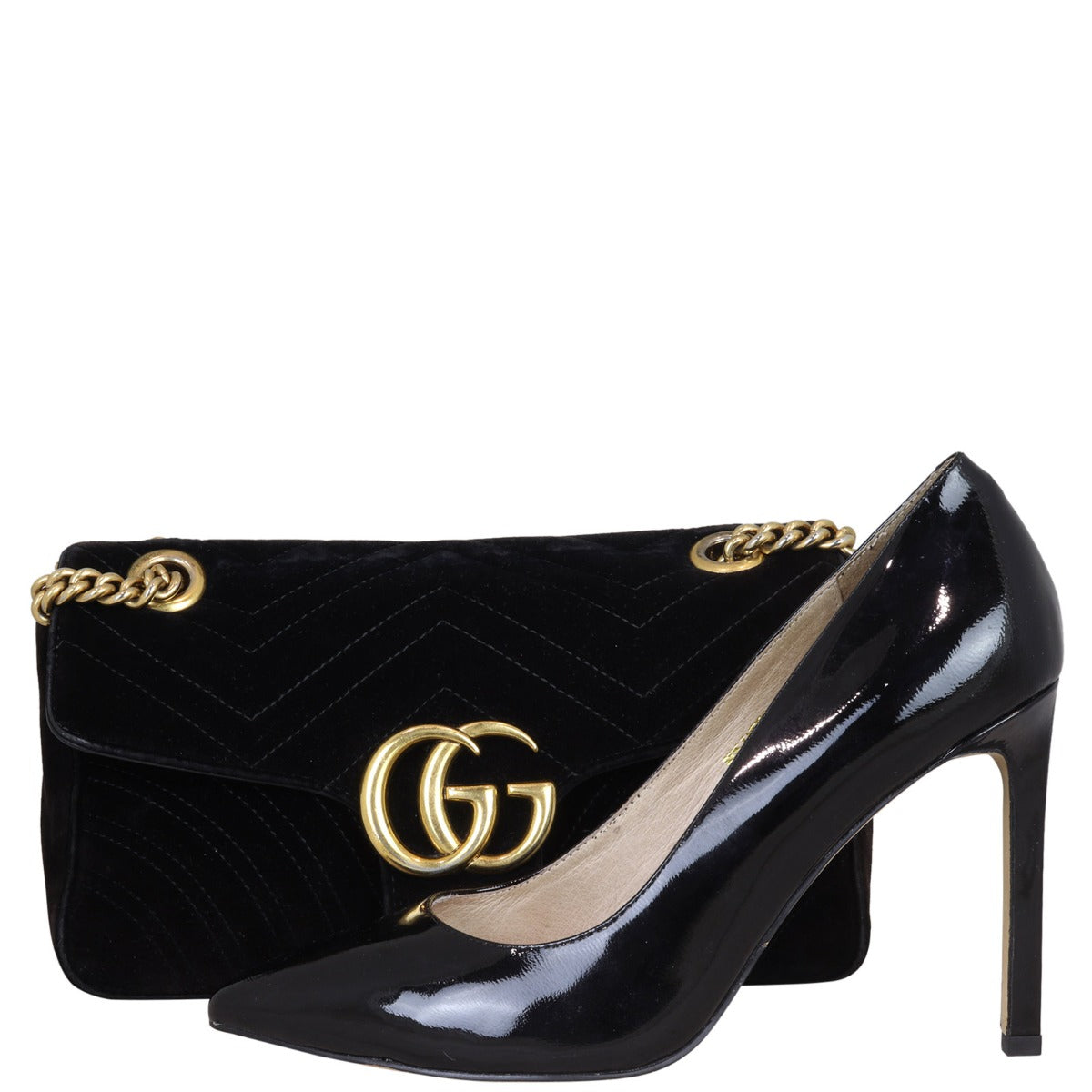 Gucci GG Marmont Small Velvet Shoulder Bag