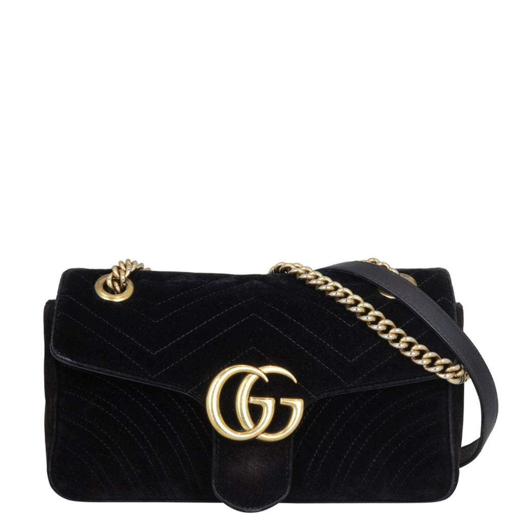 Gucci GG Marmont Small Velvet Shoulder Bag