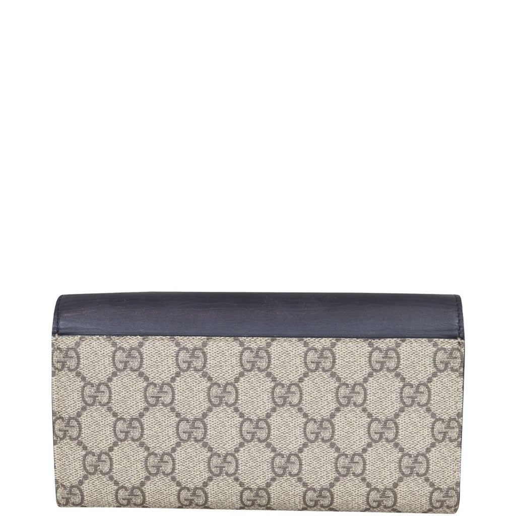 Gucci GG Supreme Continental Padlock Wallet on Chain