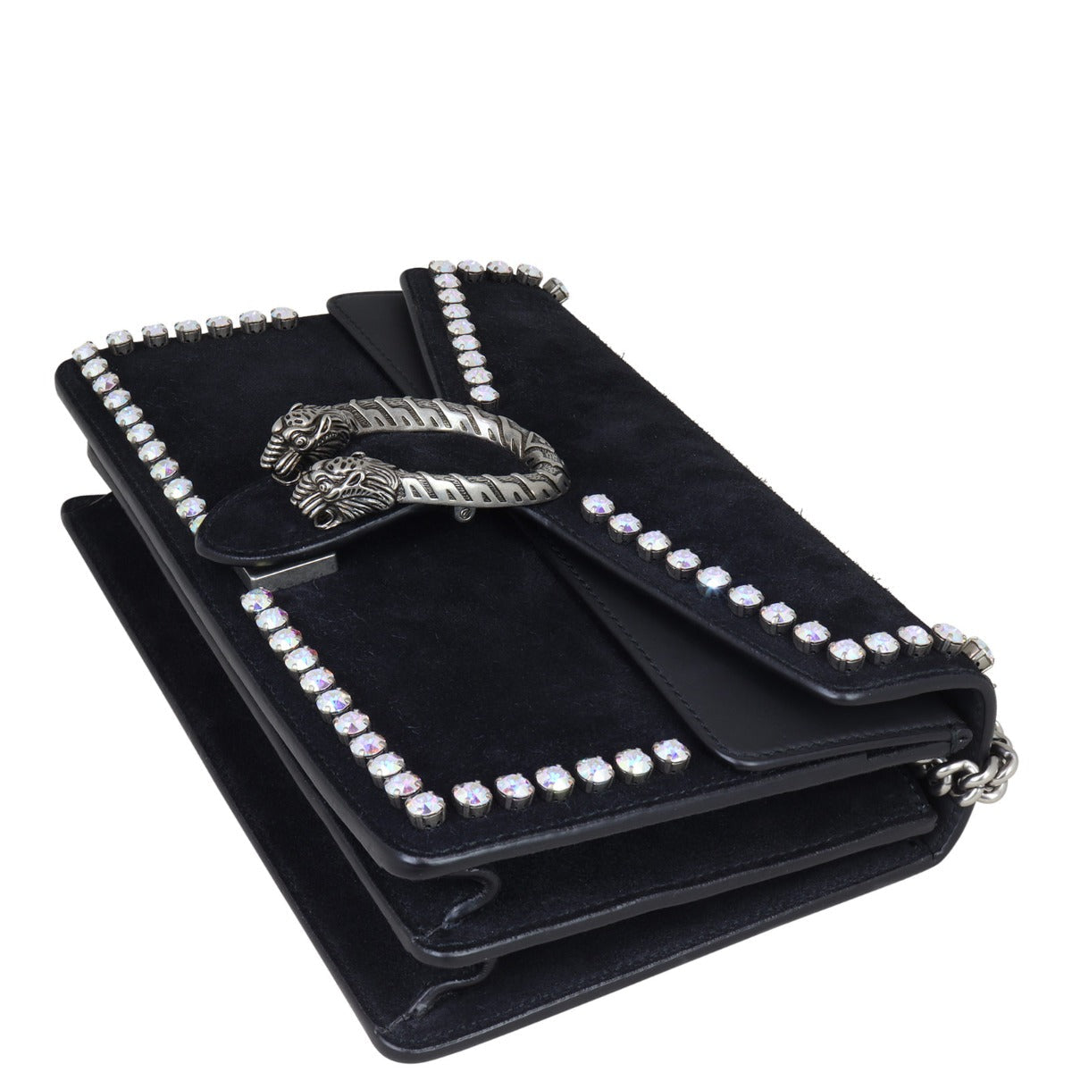 Gucci Dionysus Crystal Embellished Suede Small Shoulder Bag