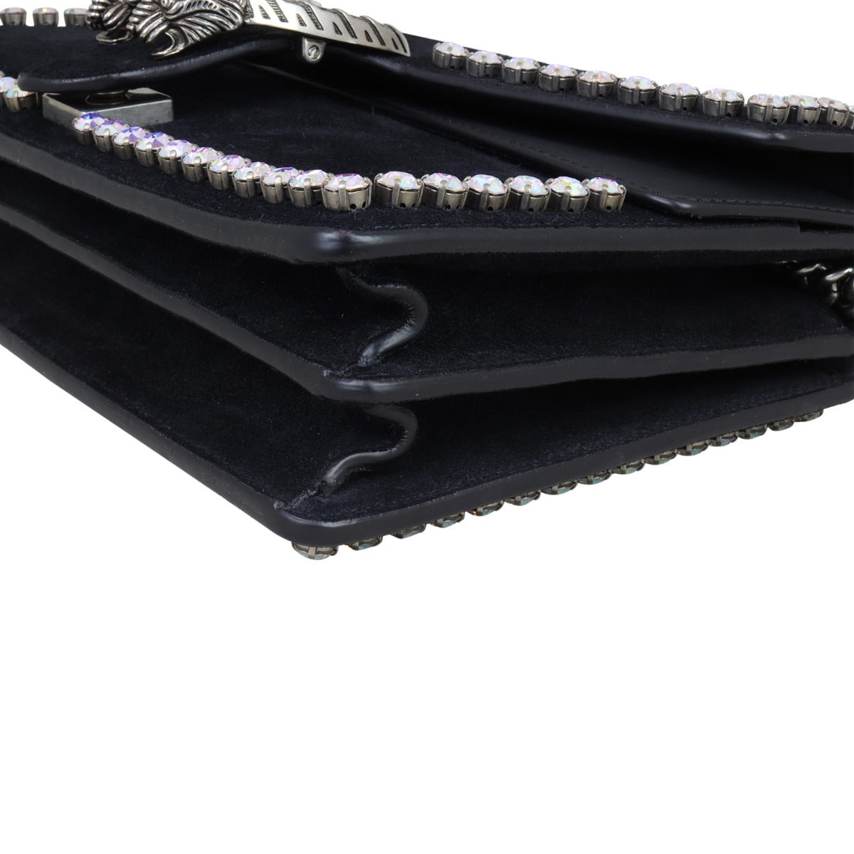 Gucci Dionysus Crystal Embellished Suede Small Shoulder Bag