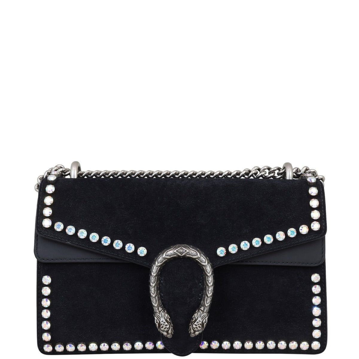 Gucci Dionysus Crystal Embellished Suede Small Shoulder Bag