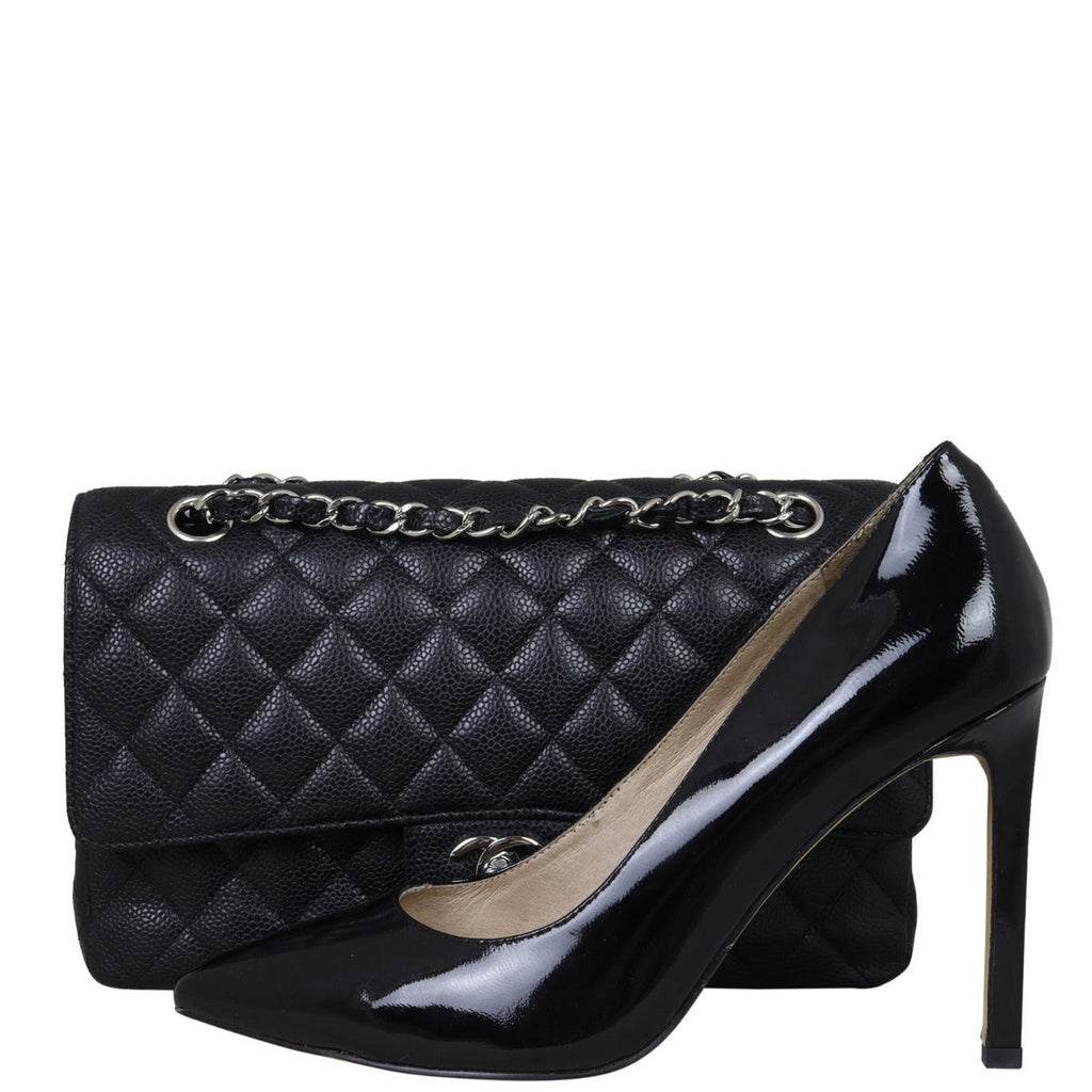 Chanel Classic Double Flap Medium | Black Caviar 19 Series