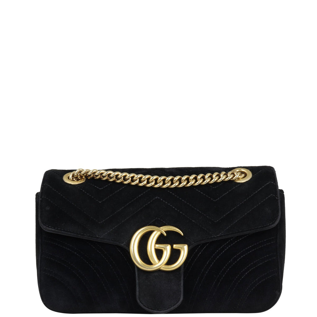 Gucci GG Marmont Small Velvet Shoulder Bag