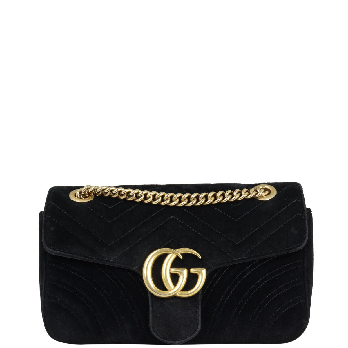 Gucci GG Marmont Small Velvet Shoulder Bag