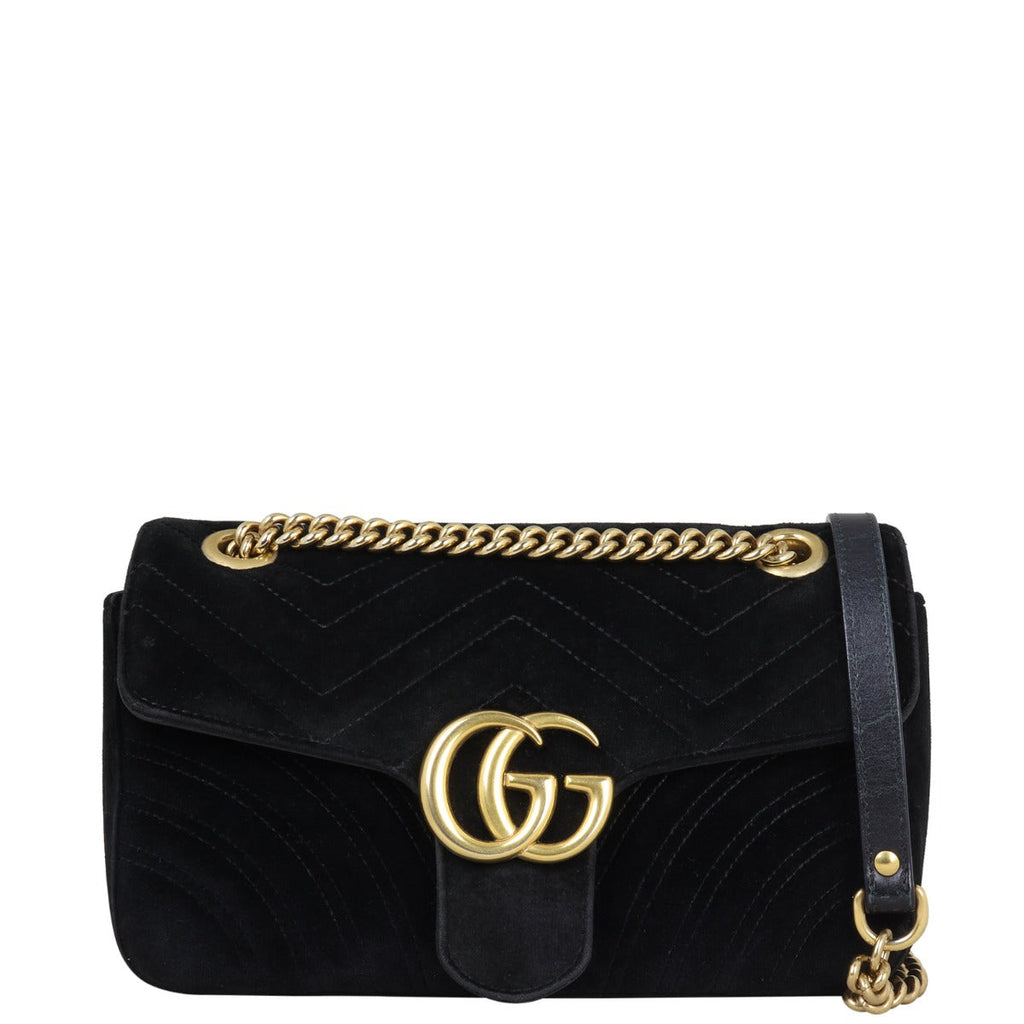 Gucci GG Marmont Small Velvet Shoulder Bag