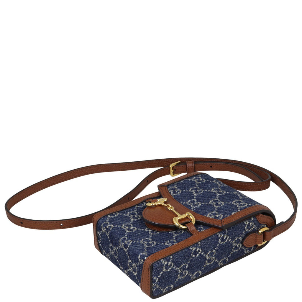 Gucci GG Denim Horsebit 1955 Mini Bag