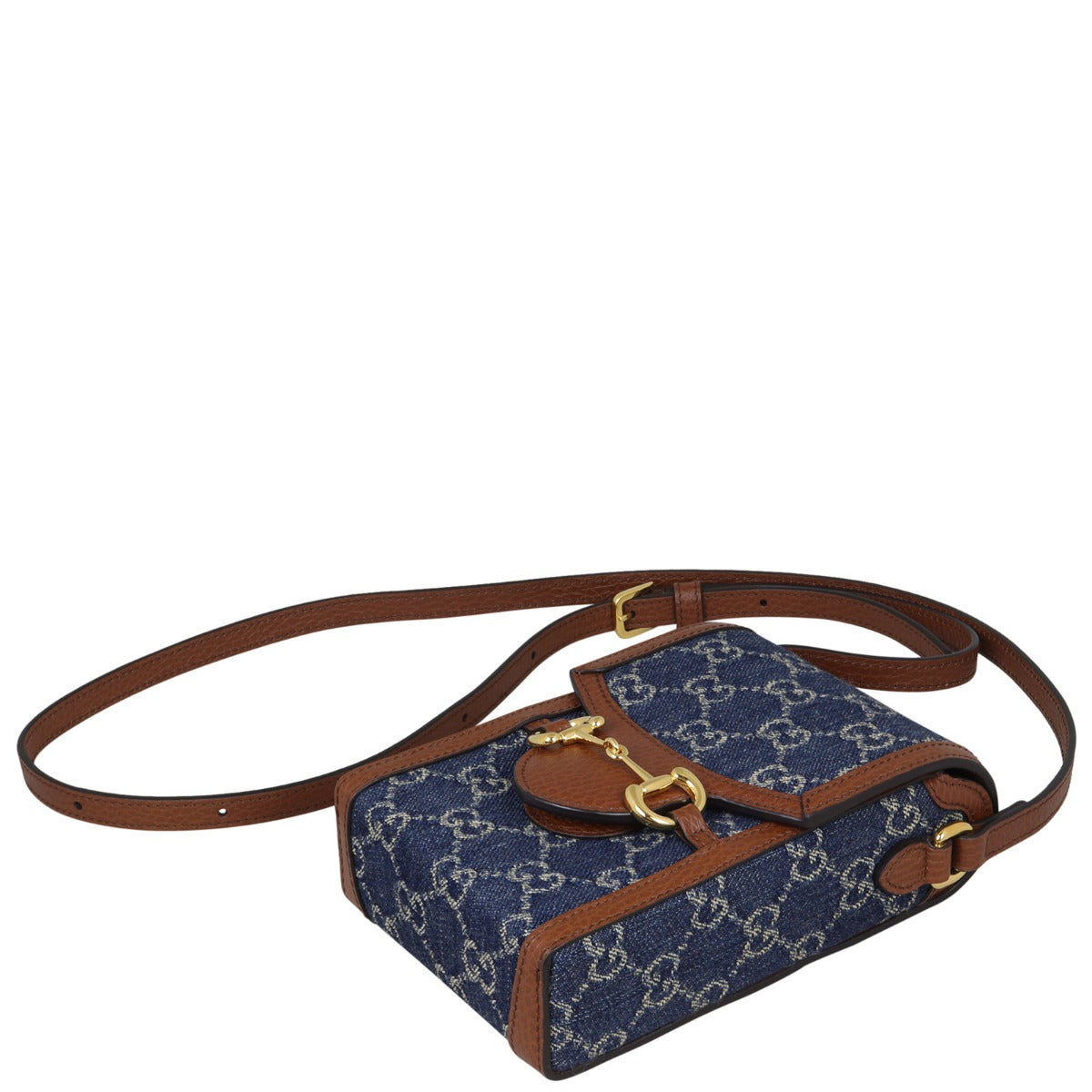 Gucci GG Denim Horsebit 1955 Mini Bag