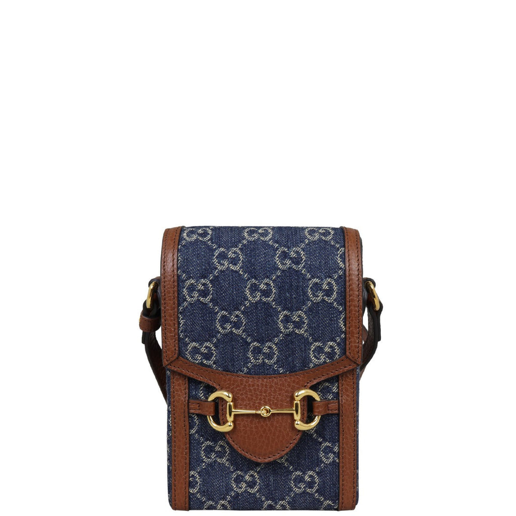 Gucci GG Denim Horsebit 1955 Mini Bag