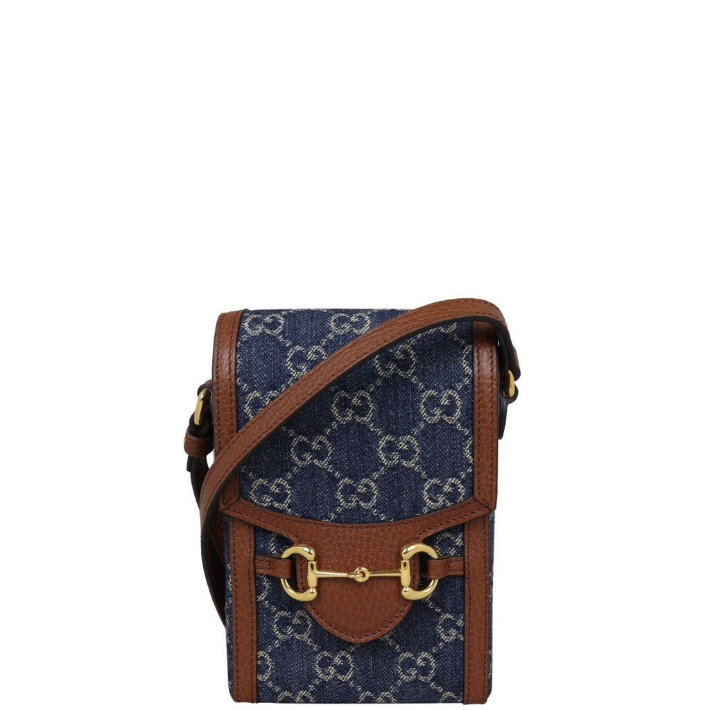 Gucci GG Denim Horsebit 1955 Mini Bag