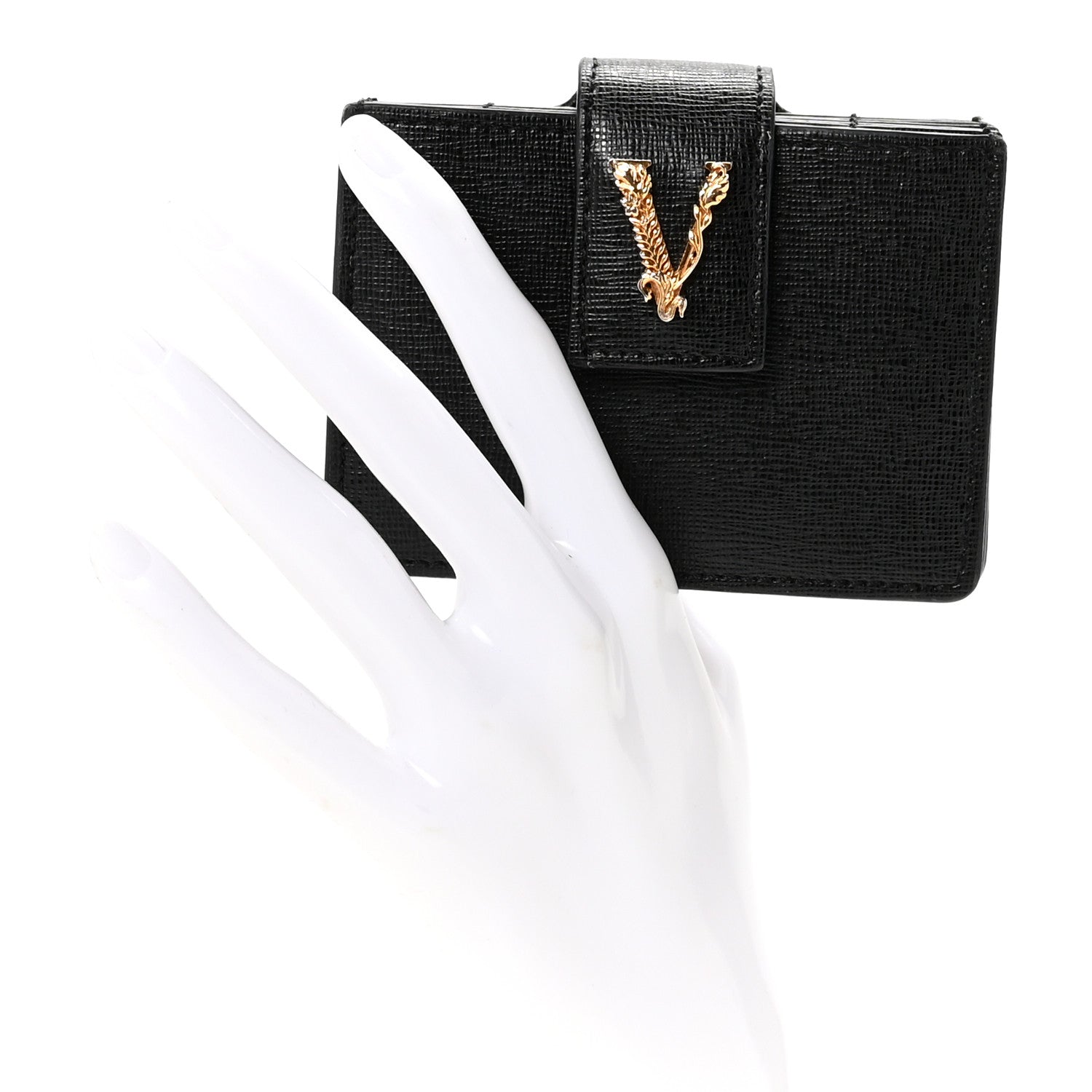 Saffiano Virtus Accordion Wallet Black