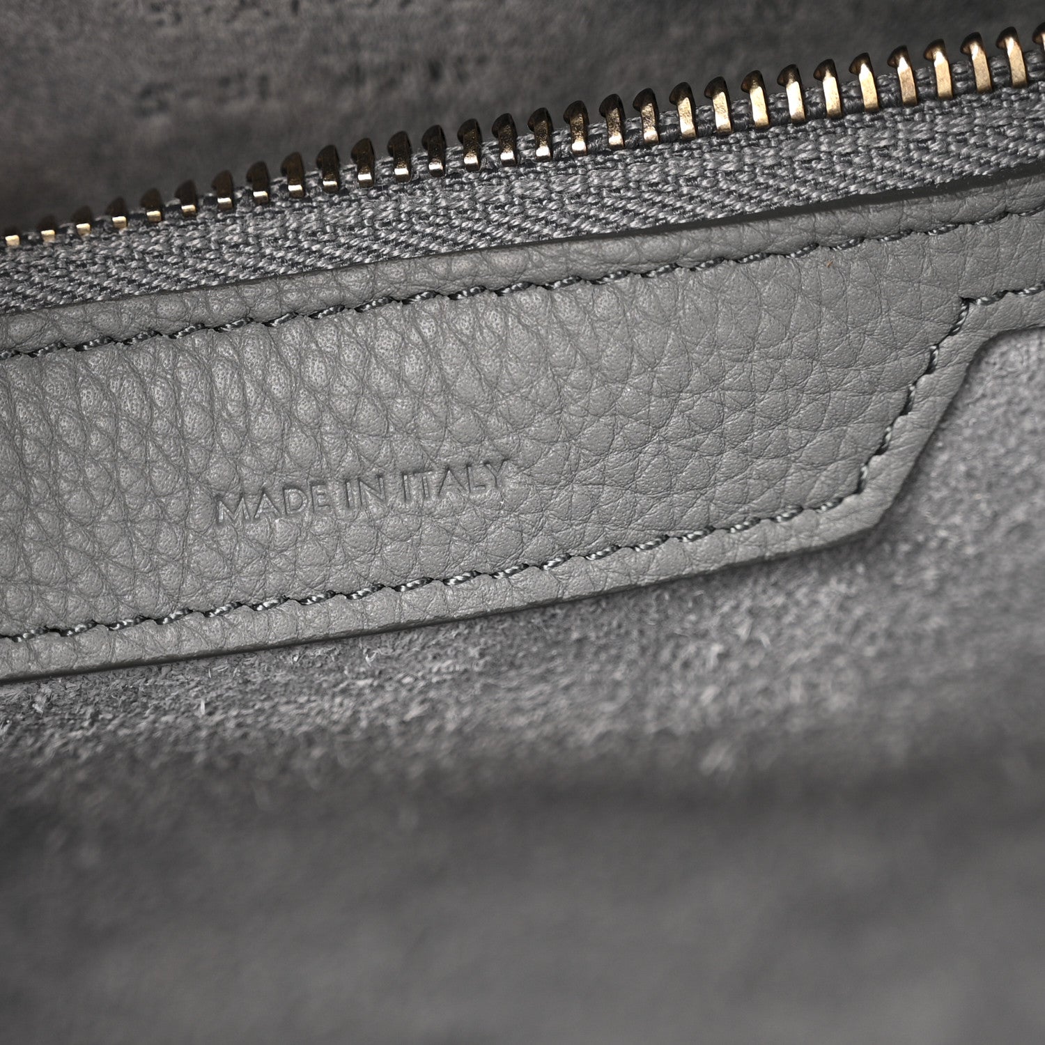 Baby Drummed Calfskin Micro Luggage Kohl