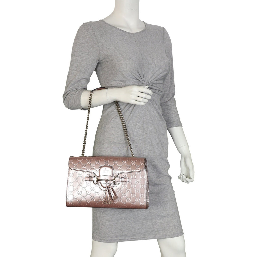 Gucci Emily Guccissima Medium Chain Shoulder Bag