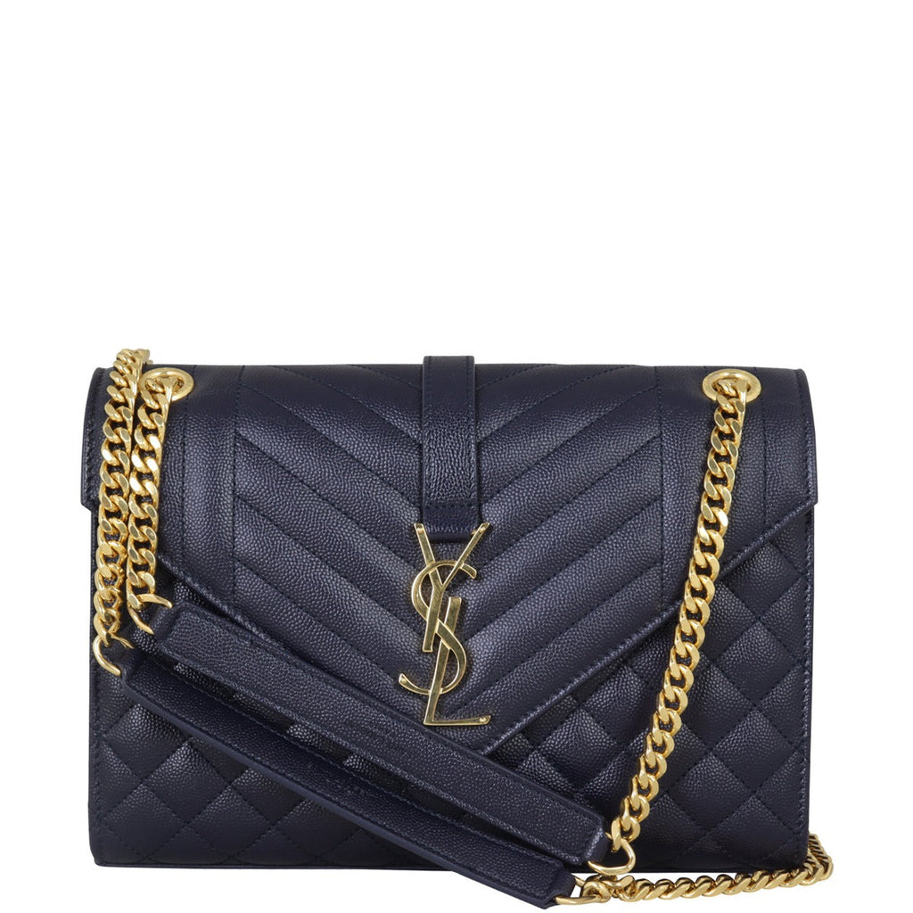 Saint Laurent Monogram Mix Matelasse Envelope Chain Bag Medium