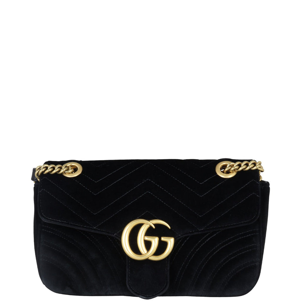 Gucci GG Marmont Small Velvet Shoulder Bag