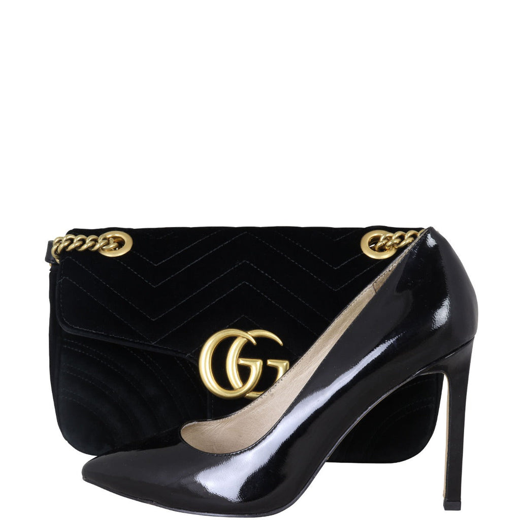 Gucci GG Marmont Small Velvet Shoulder Bag