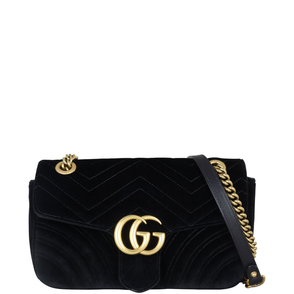 Gucci GG Marmont Small Velvet Shoulder Bag