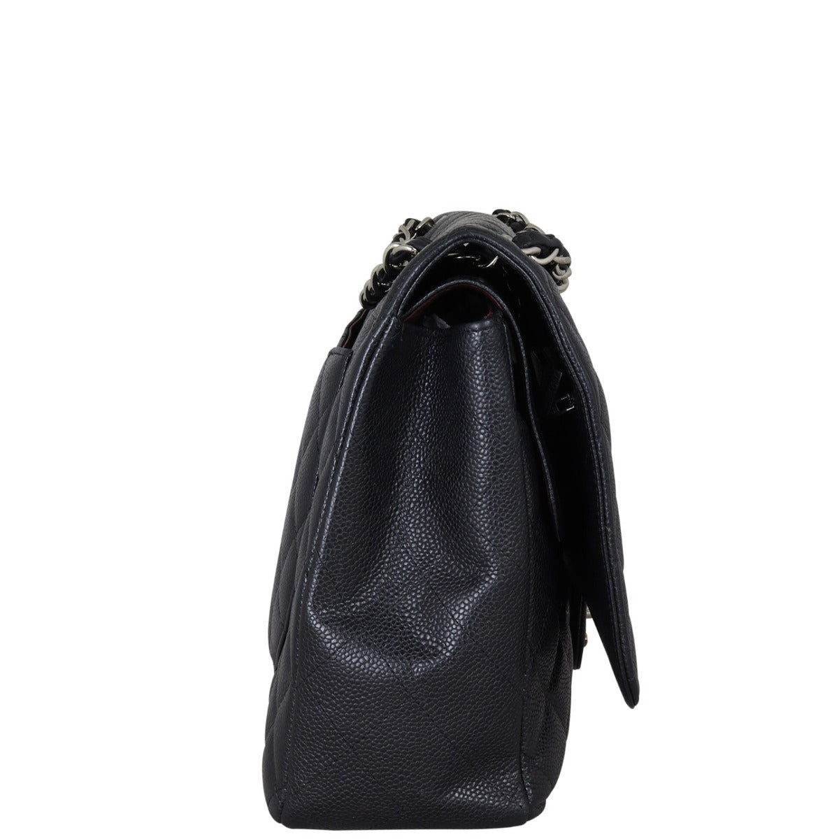 Chanel Classic Double Flap Maxi | Black Silver Hardware