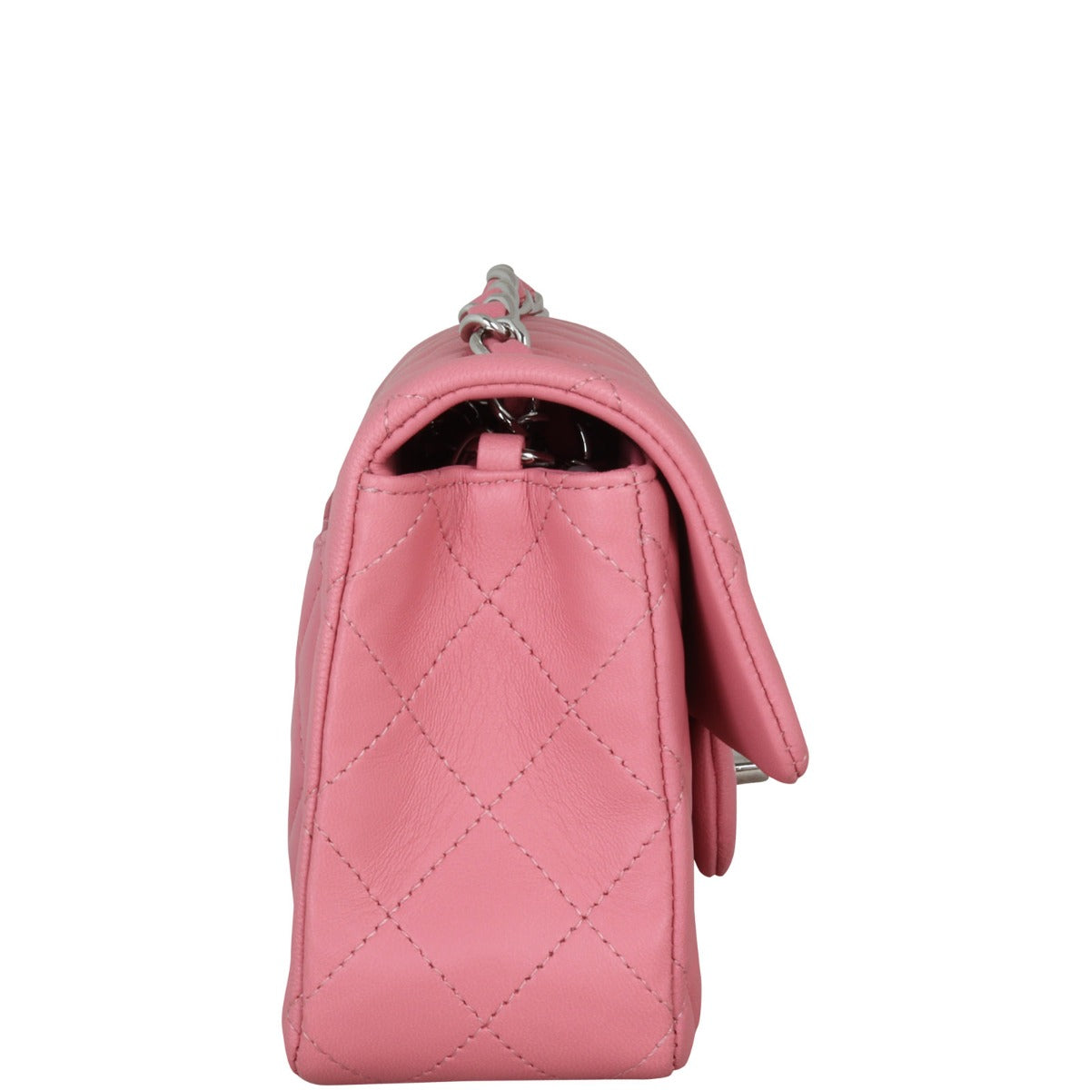 Chanel Classic Flap Mini Rectangular Bag Lambskin| Light Pink