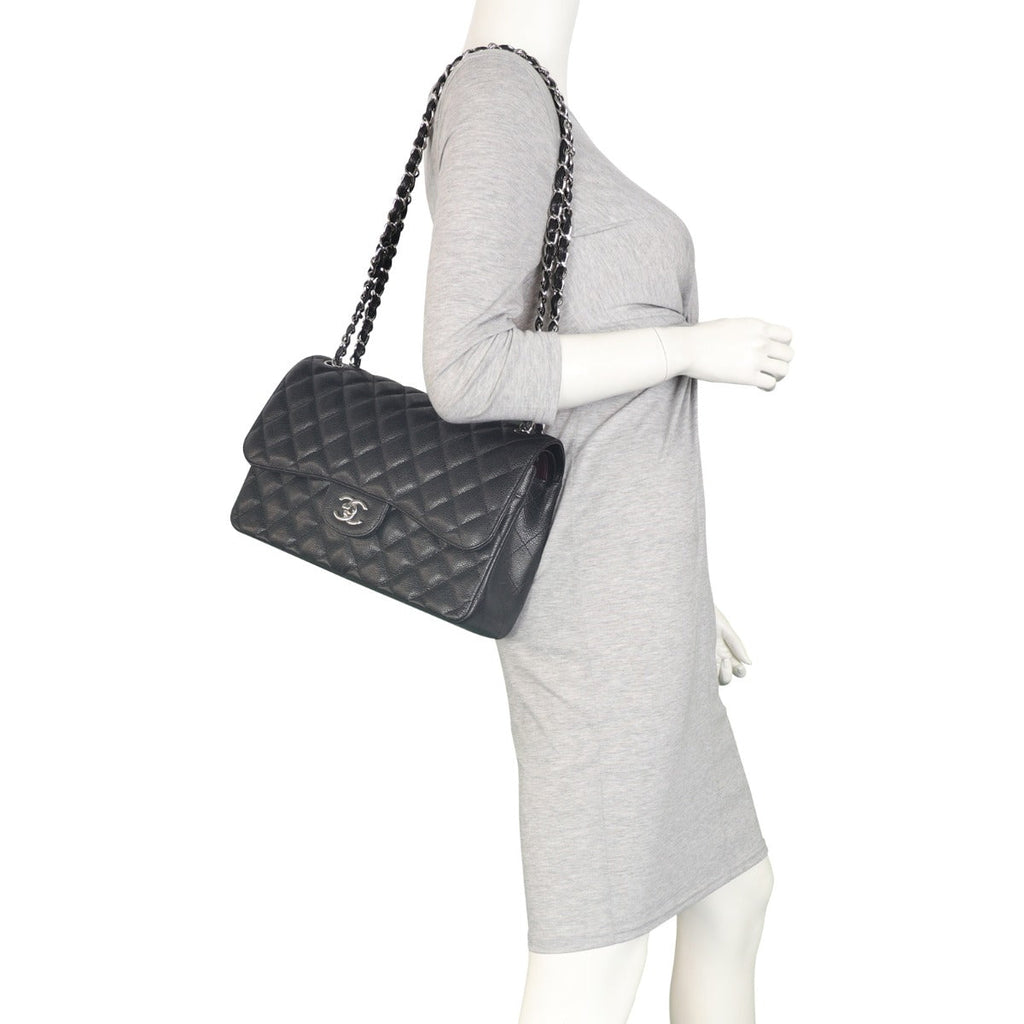 Chanel Classic Double Flap Jumbo | Black Caviar