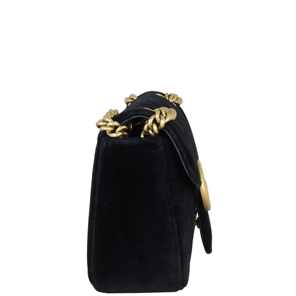 Gucci GG Marmont Small Velvet Shoulder Bag