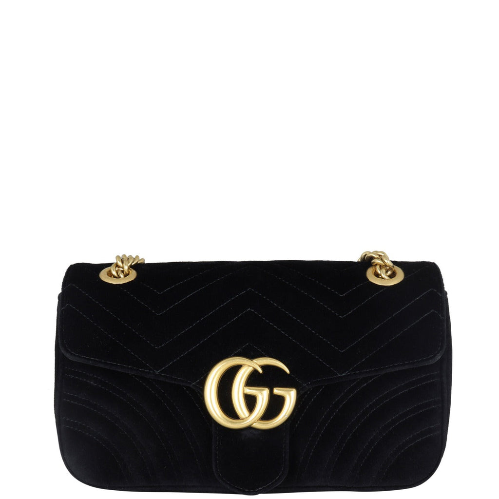Gucci GG Marmont Small Velvet Shoulder Bag