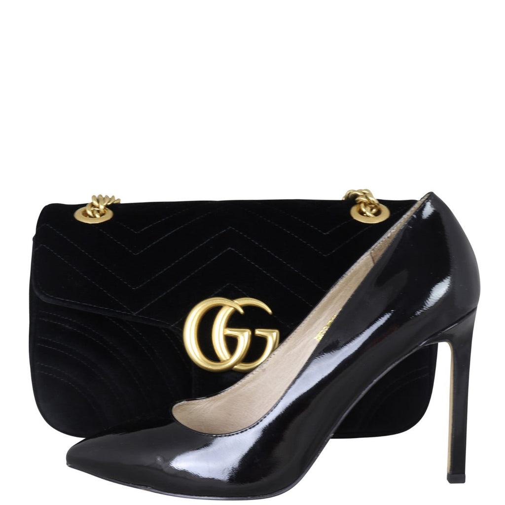 Gucci GG Marmont Small Velvet Shoulder Bag