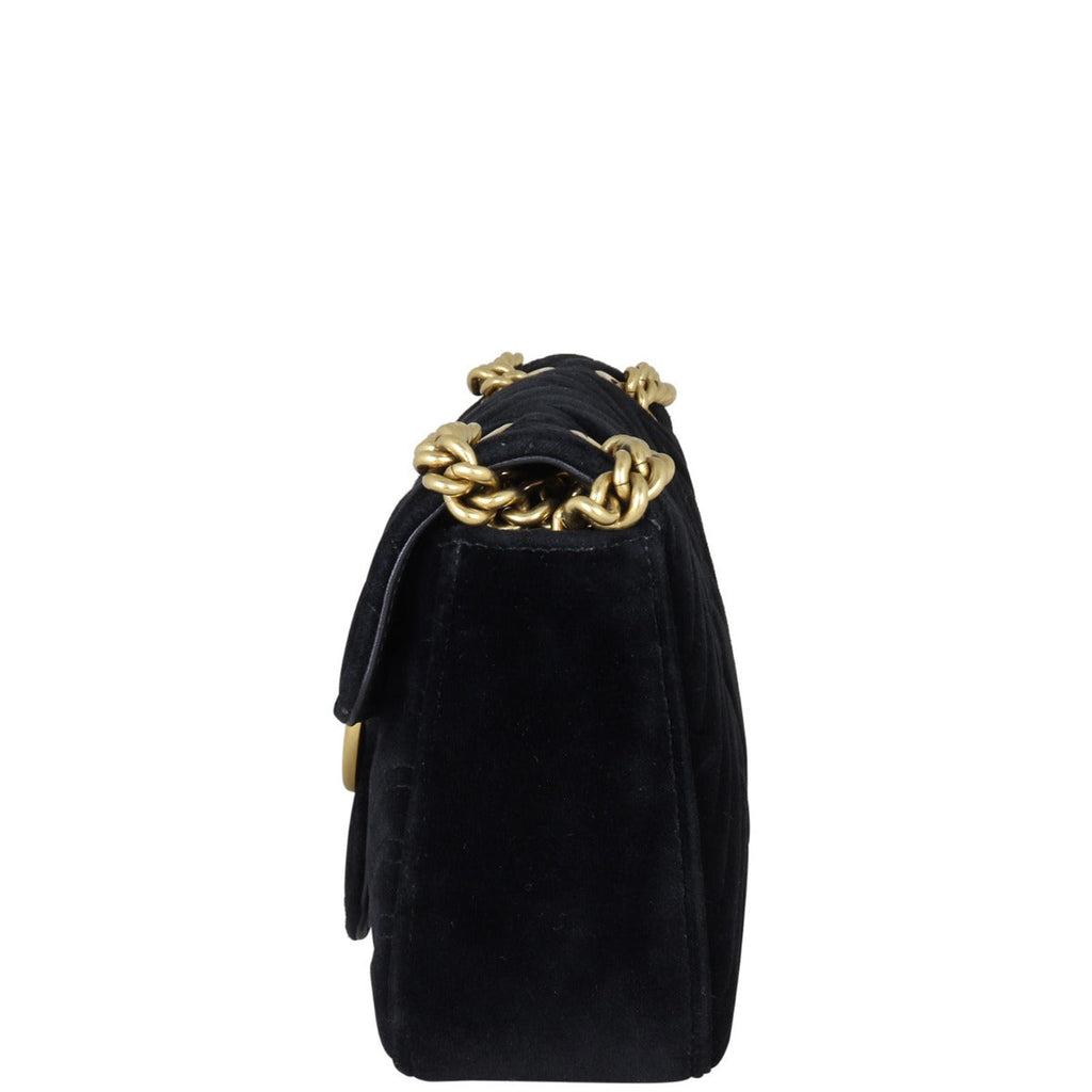 Gucci GG Marmont Small Velvet Shoulder Bag