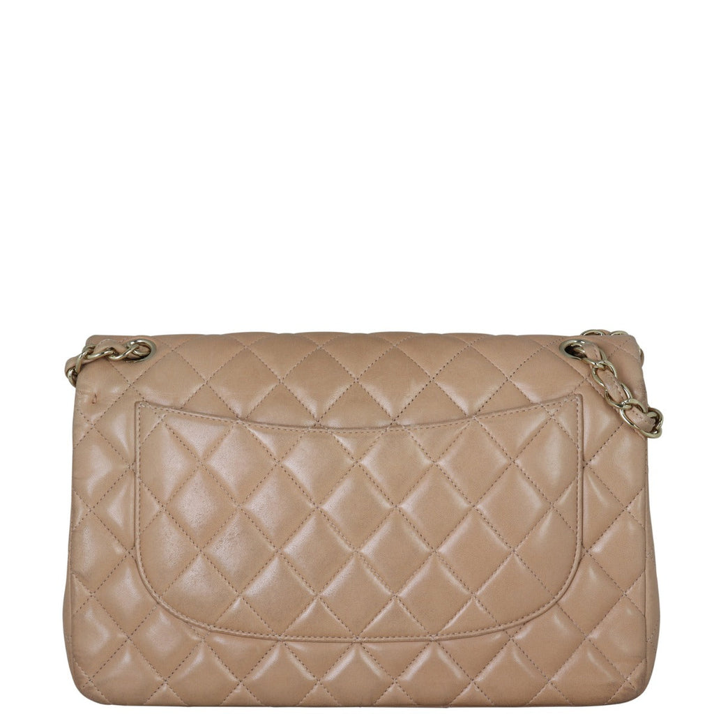 Chanel Classic Double Flap Jumbo | Beige Lambskin