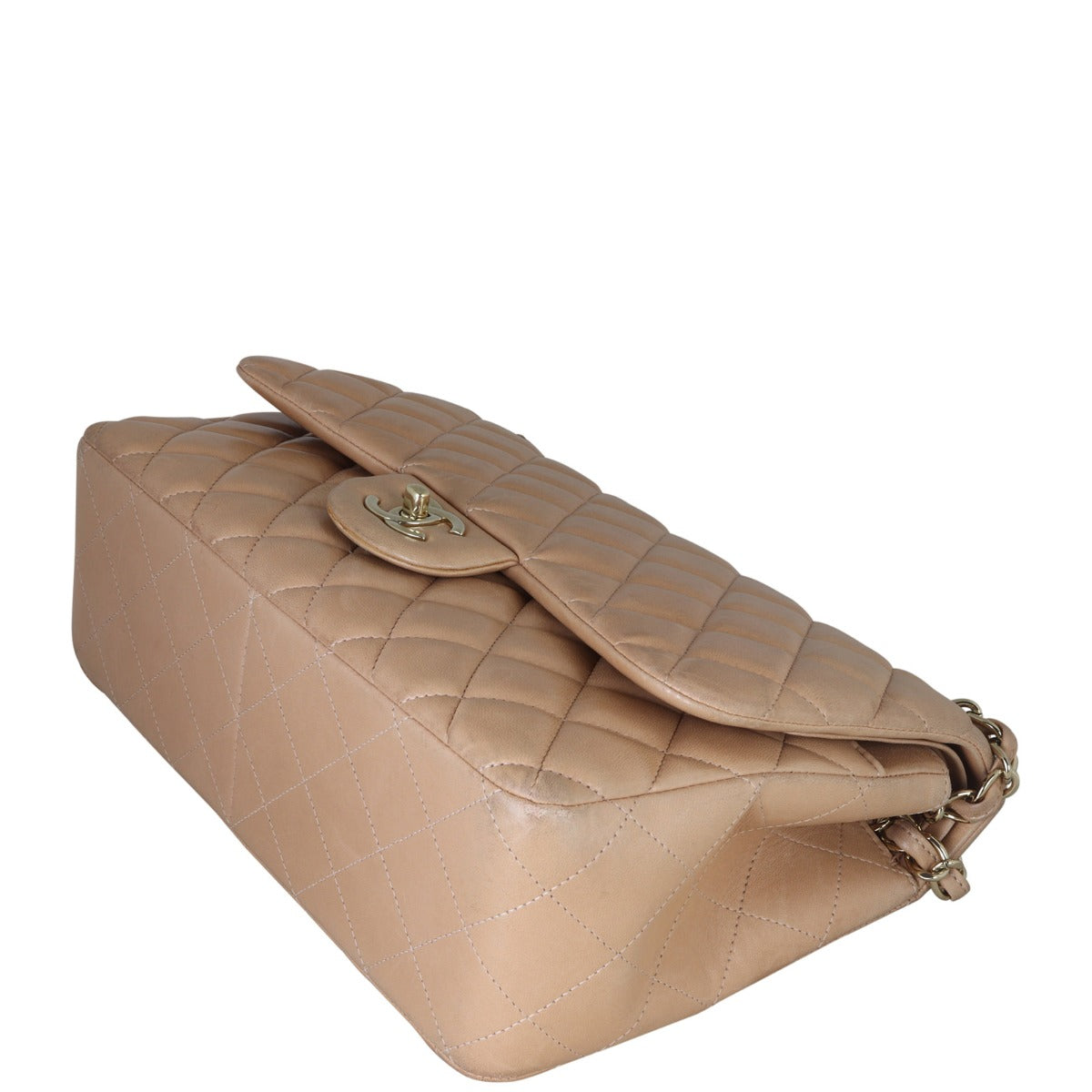 Chanel Classic Double Flap Jumbo | Beige Lambskin