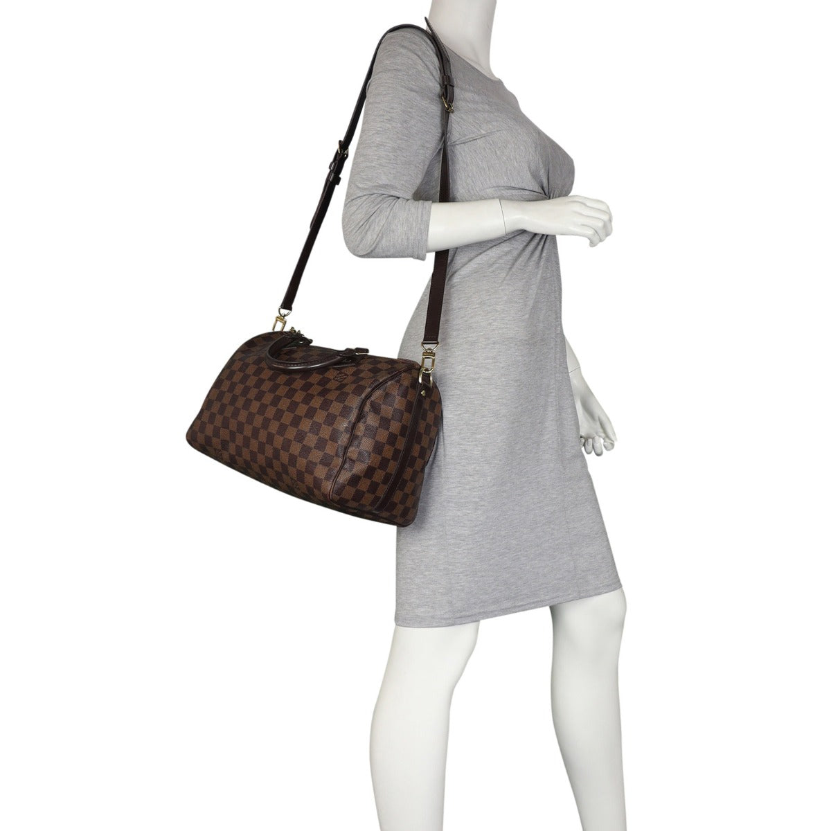 Louis Vuitton Speedy 30 Bandouliere Damier Ebene