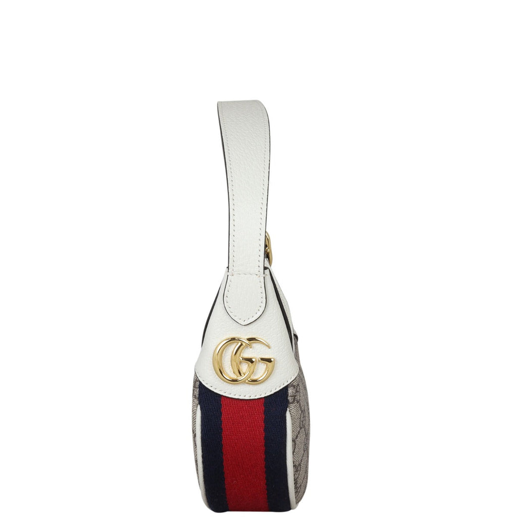 Gucci Ophidia GG Supreme Mini Crescent Shoulder Bag